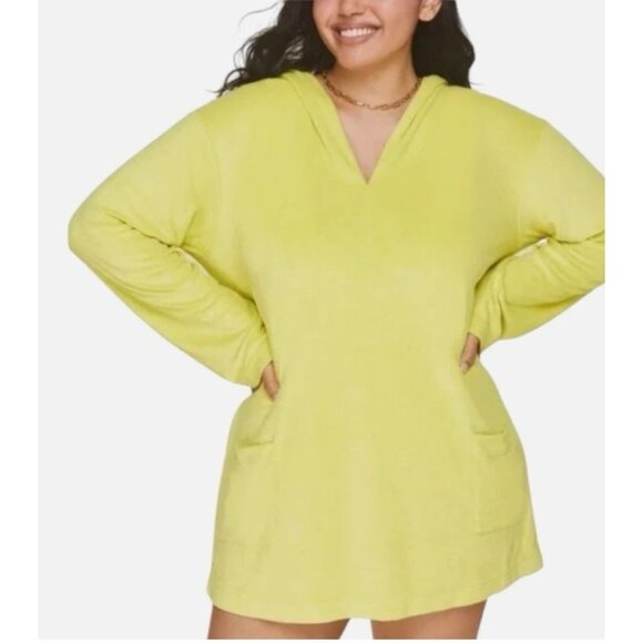 NEW Andie Swim Honeysuckle Yellow Hoodie Dress Swim Cover Up Beach Summer Size S - Picture 2 of 5